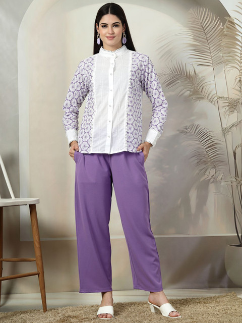 plusS Embroidered Top With Trousers Co-Ords
