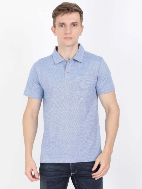 ECOLINE Clothing Men Antimicrobial Solid Polo Collar Cotton T-shirt