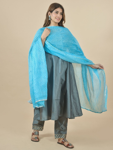 LA FEMINAE Leheriya Printed Kota Doriya Cotton Dupatta - Image 5