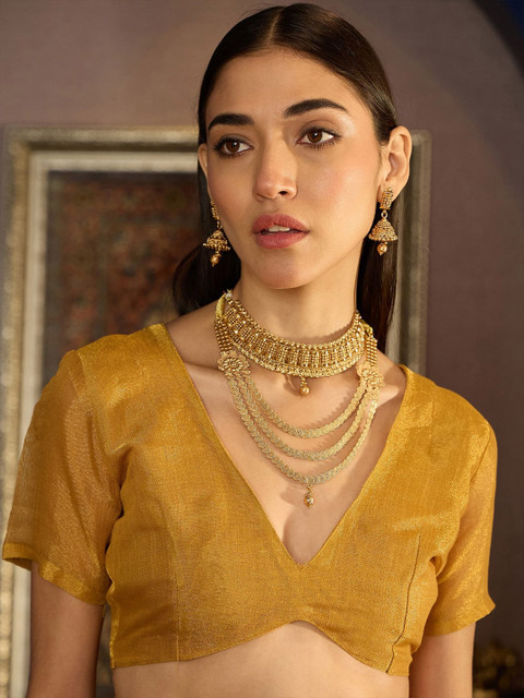 Sangria Woven Design Banarasi Saree With Blouse Piece - Image 7