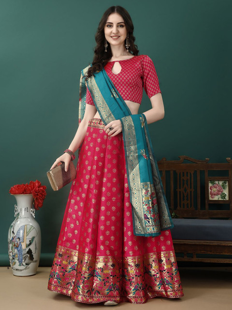 SWAMI STUDIO Ready to Wear Lehenga & Unstitched Blouse With Dupatta