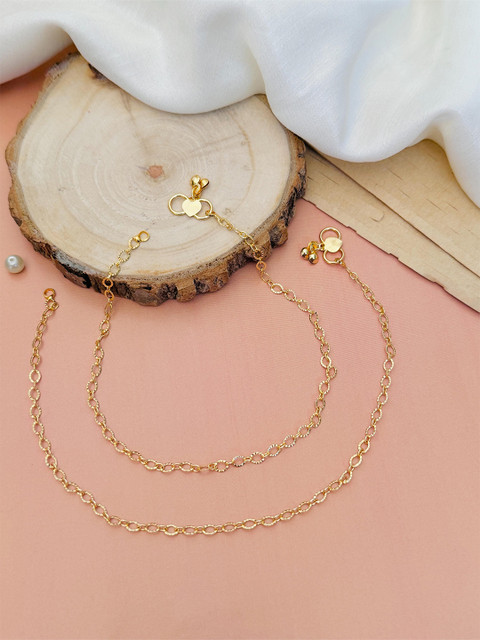 ABDESIGNS Set Of 2 Gold-Plated Anklet
