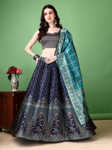 SWAMI STUDIO Ready to Wear Lehenga & Unstitched Blouse With Dupatta