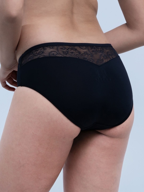 Soie Women Mid Rise Basic Briefs CP-1132BLACK - Image 4