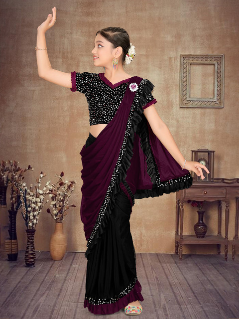 HARPITA Sequinned Ready to Wear Saree