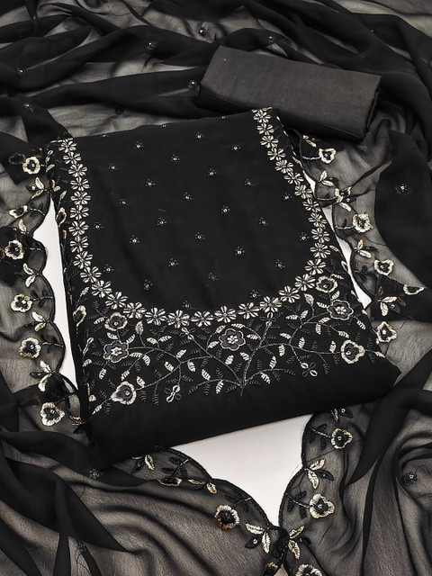 KALINI Embroidered Unstitched Dress Material