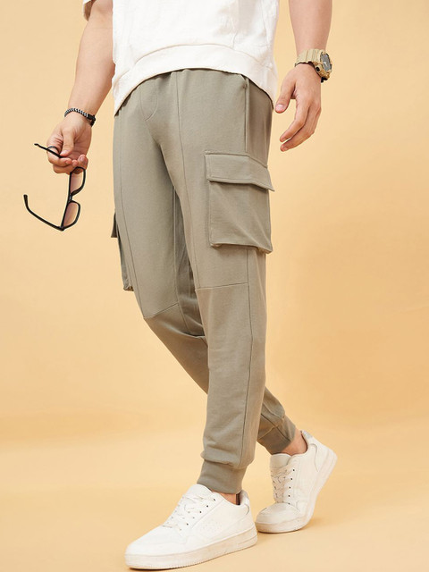 Street 808 by Pantaloons Men Solid Regular Fit Cotton Joggers - Image 4