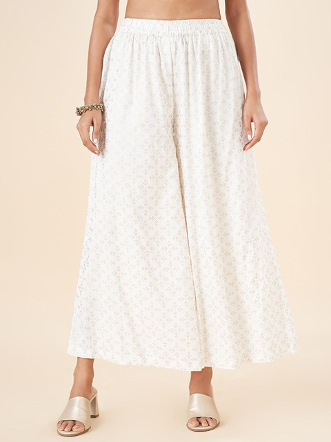 RANGMANCH BY PANTALOONS Women Geometric Printed Ethnic Palazzos