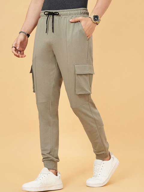 Street 808 by Pantaloons Men Solid Regular Fit Cotton Joggers - Image 2