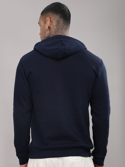 ADRO Men Typography Printed Hood Cotton Pullover Ribbed Sweatshirt - Image 4