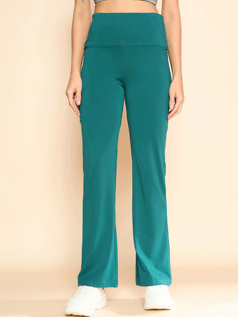 COLOR CAPITAL Women Solid Ankle-Length Flared Gym Tights