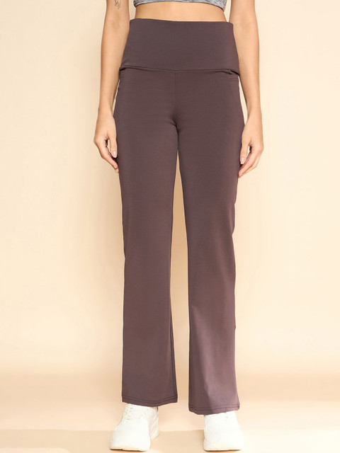 COLOR CAPITAL High-Waist Slim-Fit Ankle-Length Women Gym Tights