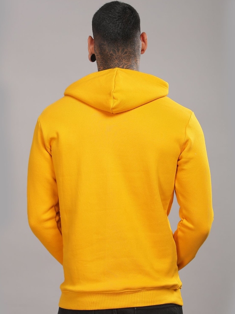 ADRO Men Typography Printed Hood Cotton Pullover Ribbed Sweatshirt - Image 4