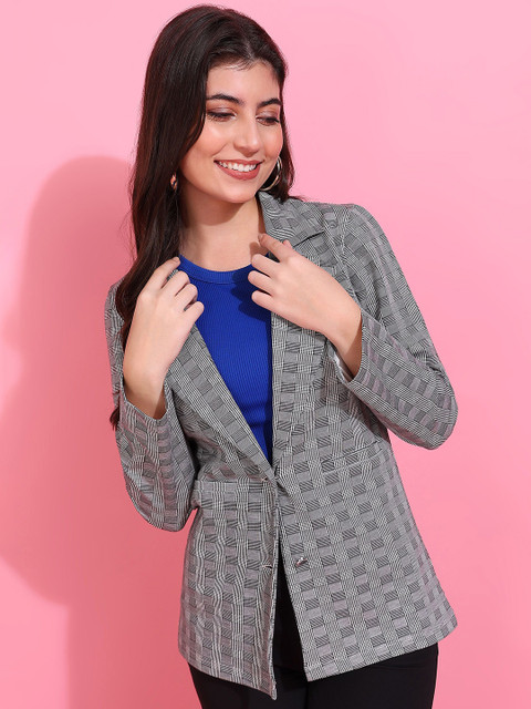 Mast & Harbour Women Printed Single-Breasted Blazer