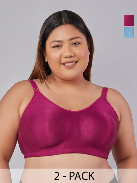 MAASHIE Women Plus Size Full Coverage Non Padded Non Wired T-shirt Bra M4409