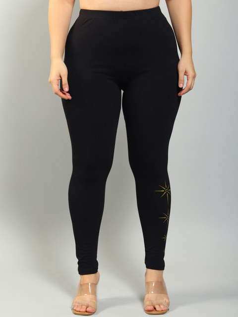 Plus Size Women Printed Ankle-Length Leggings