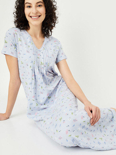 max Women Floral Printed Nightgown