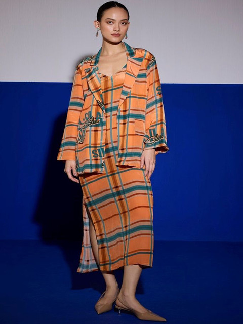 SIL SILA Printed Single Breasted Blazers