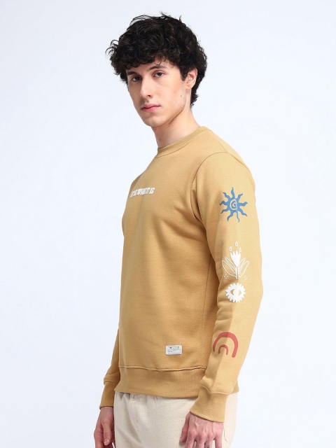Flying Machine Men Typography Printed Round Neck Cotton Pullover Sweatshirt - Image 6