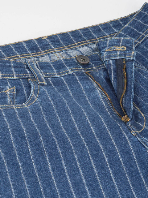 The Roadster Lifestyle Co Men Striped Mid Rise Shorts - Image 6