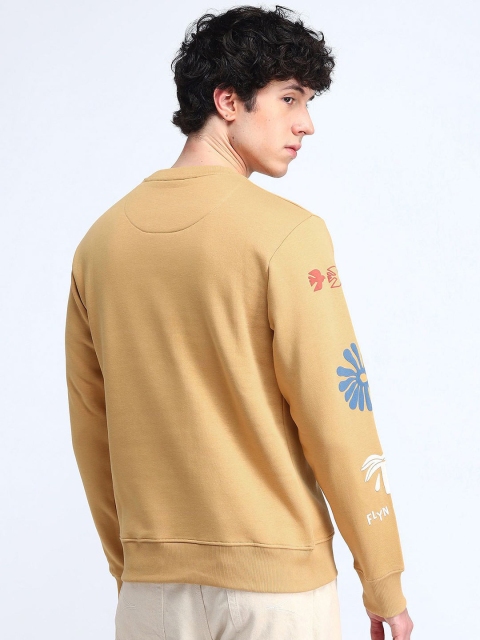 Flying Machine Men Typography Printed Round Neck Cotton Pullover Sweatshirt - Image 4