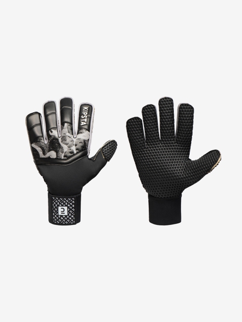Kipsta By Decathlon Adult Black & Grey Super Resist Goalkeeping Football Gloves