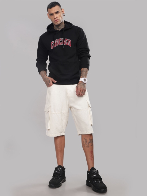 ADRO Men Typography Printed Hood Cotton Pullover Sweatshirt - Image 5