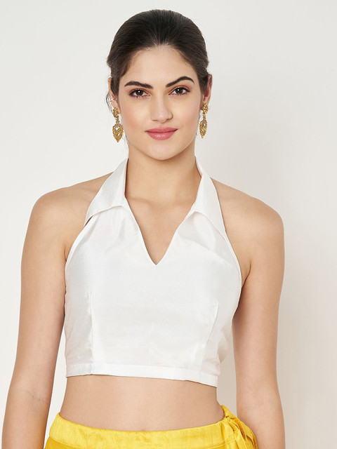 studio rasa Halter Neck Stretchable Saree Blouse