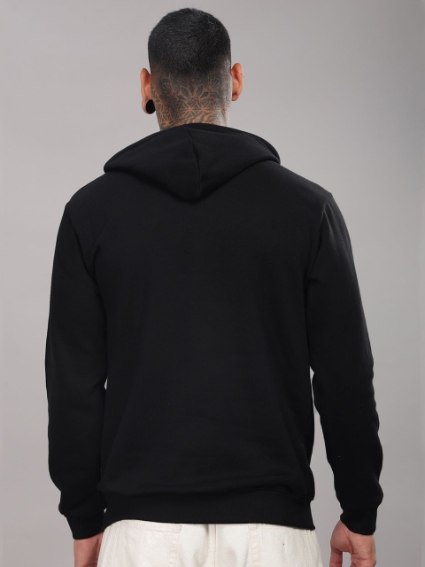 ADRO Men Typography Printed Hood Cotton Pullover Sweatshirt - Image 4