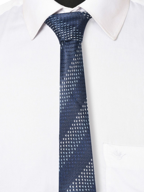 Cazzano Men Abstract Embroidered Slim Tie Cufflinks & Pocket Square Accessory Gift Set - Image 4