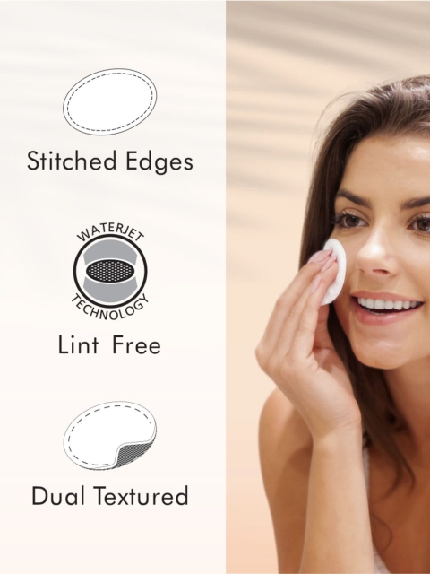 TULIPS Set Of 3 Round Facial Cotton Pads in Ziplock Bag - 100 N Each - Image 4