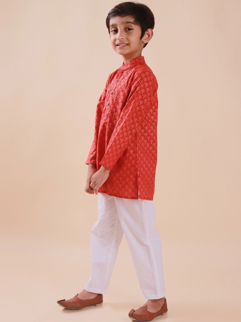 Sangria Floral Printed Pure Cotton Straight Kurta Sets - Image 4