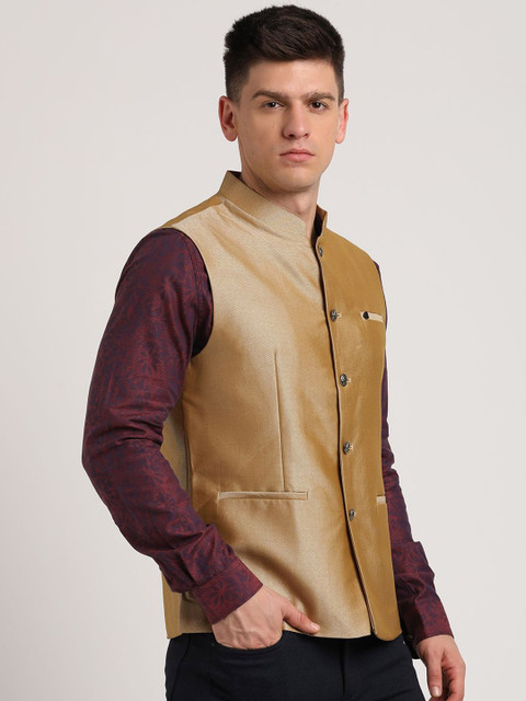 Turtle Men Texture Nehru Jacket - Image 3