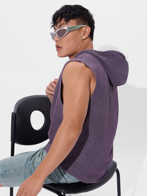 The Souled Store Men Solid Hooded Cotton T-shirt - Image 4