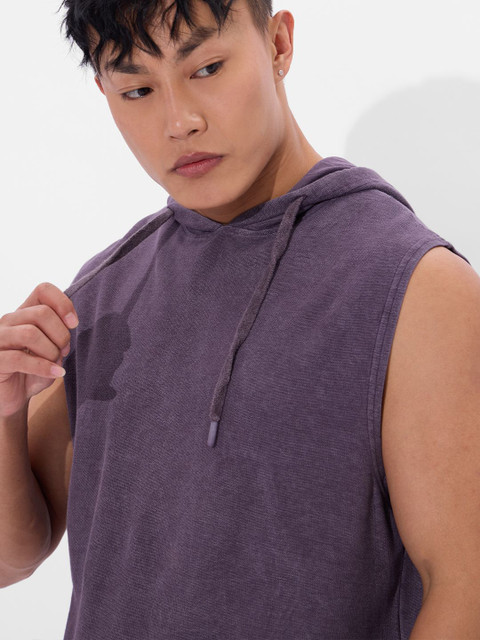The Souled Store Men Solid Hooded Cotton T-shirt - Image 2