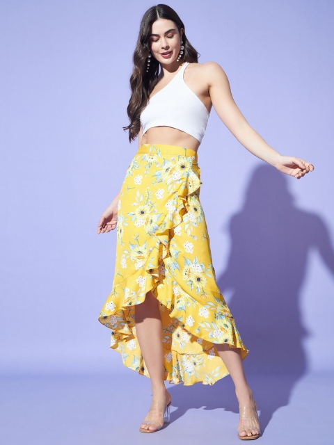 Trend Arrest Floral Printed Wrap Skirt - Image 5