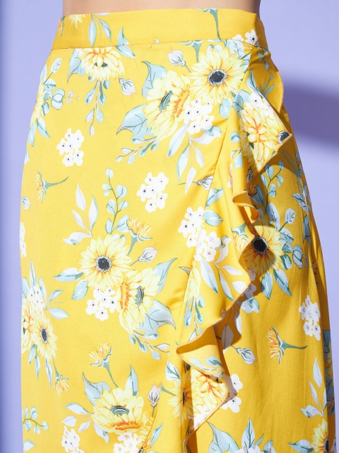 Trend Arrest Floral Printed Wrap Skirt - Image 6