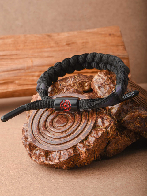 COMICSENSE Unisex Naruto Anime Legendary Madara Uchiha Braided Wraparound Bracelet