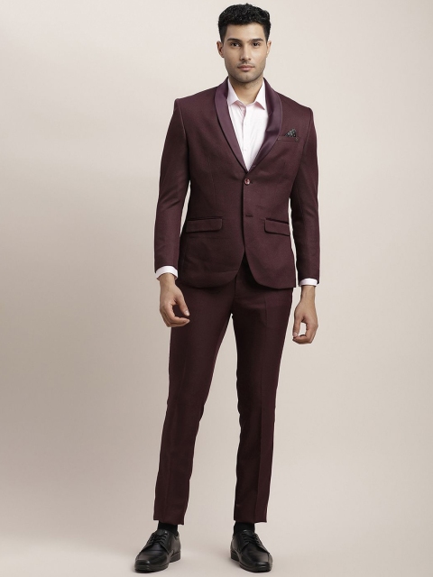 Turtle Men Self-Design Single-Breasted Two-Piece Party Suit