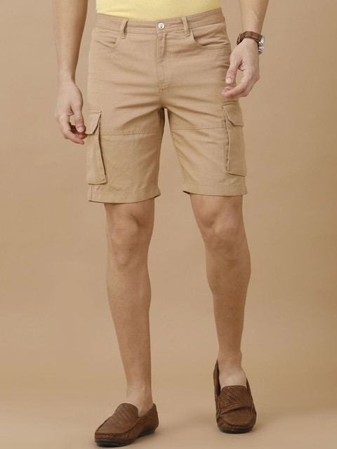CAVALLO by Linen Club Men Slim Fit Mid Rise Solid Shorts