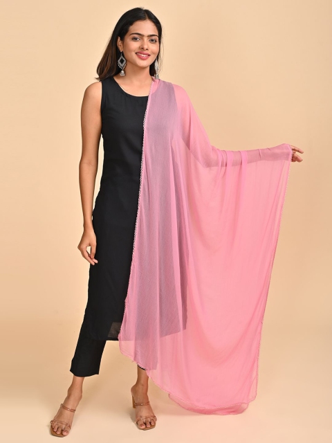 HELLA FASHIONS Taping Border Chiffon Dupatta - Image 2