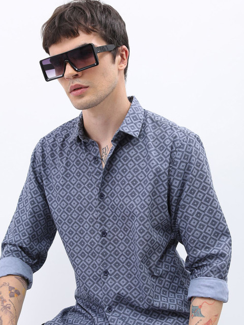 HIGHLANDER Men Printed Slim Fit Shirt