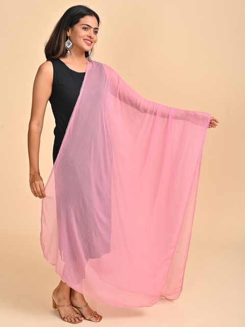 HELLA FASHIONS Taping Border Chiffon Dupatta - Image 3