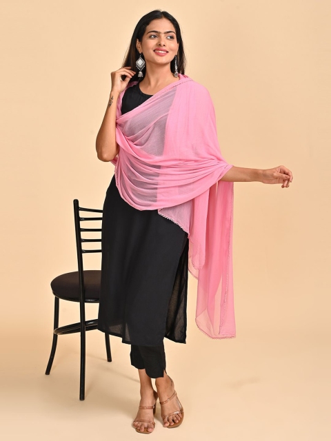 HELLA FASHIONS Taping Border Chiffon Dupatta - Image 6