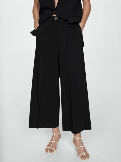MANGO Women Pleated Culottes