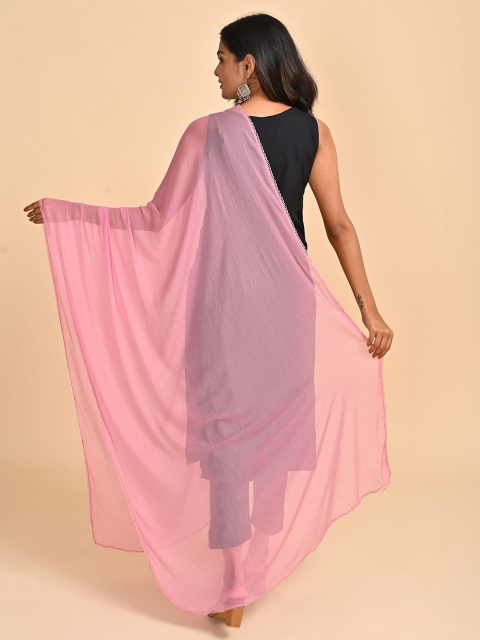 HELLA FASHIONS Taping Border Chiffon Dupatta - Image 5