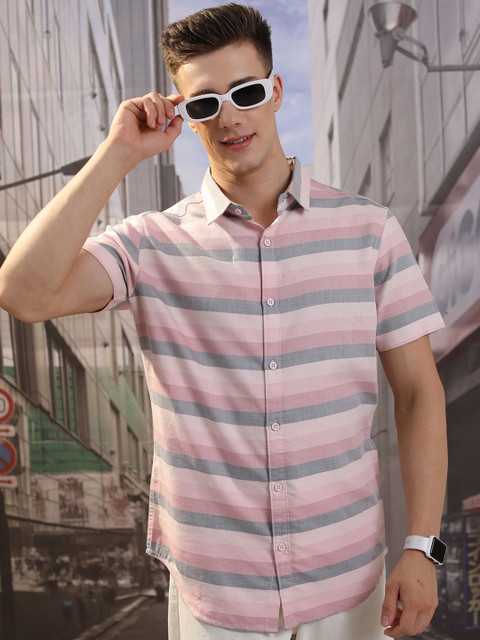 Highlander Men Striped Slim Fit Checked Shirt - Image 2