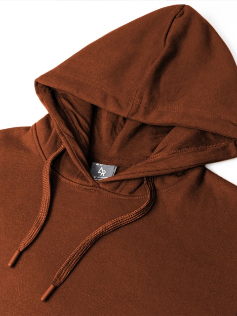 ADRO Men Brown Cotton Printed Hooded Neck Long Sleeves Pullover Sweatshirt - Image 6