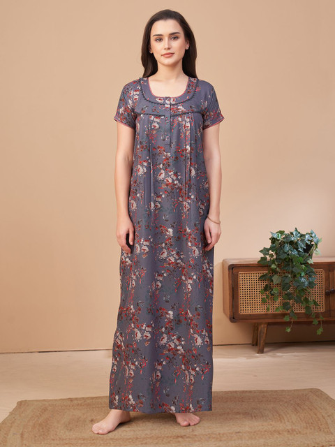 Sand Dune Women Printed Maxi Nightdress