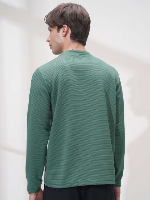 HIGHLANDER Men Self Design Round Neck Relaxed Fit T-shirt - Image 6